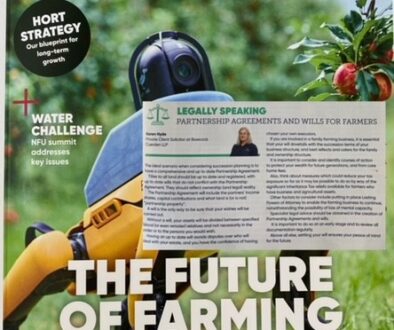 Bowcock Cuerden Article in NFU'S British Farmer and Grower Magazine