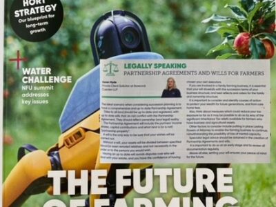 Bowcock Cuerden Article in NFU'S British Farmer and Grower Magazine